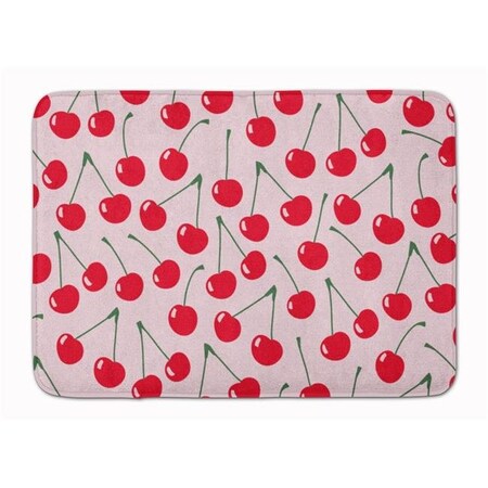 Carolines Treasures Carolines Treasures BB5139RUG Cherries on Pink Machine Washable Memory Foam Mat BB5139RUG